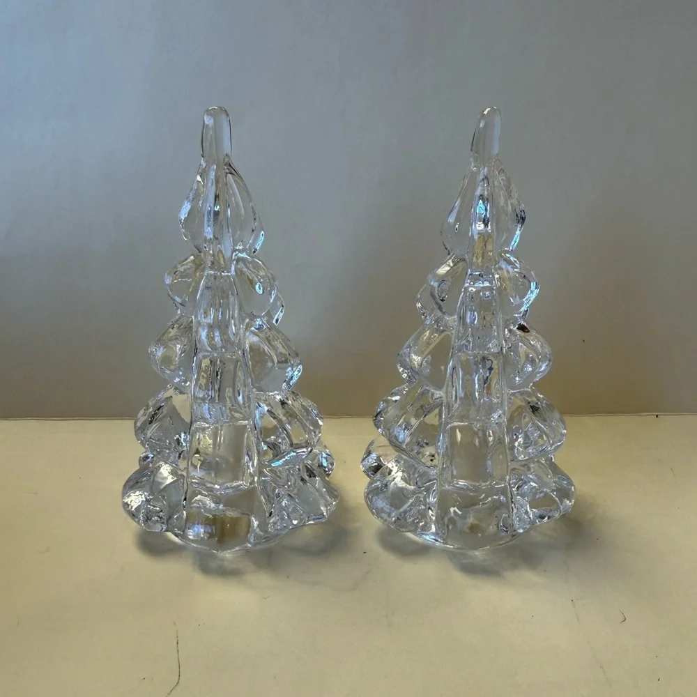 Vintage 2005 Williams Sonoma Holiday Tree Taper Candle Holders in Original Box.